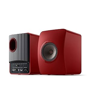 スピーカー・ウーファー KEF LS50 Wireless II Crimson Red Amazon.com: KEF LS50 Wireless II Powered Bookshelf Speakers